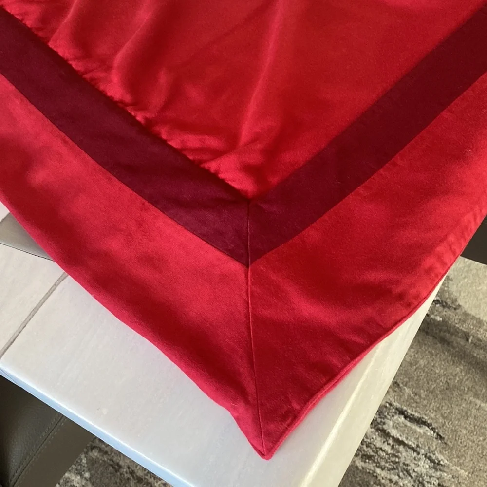 Crate & Barrel Red Tablecloth
